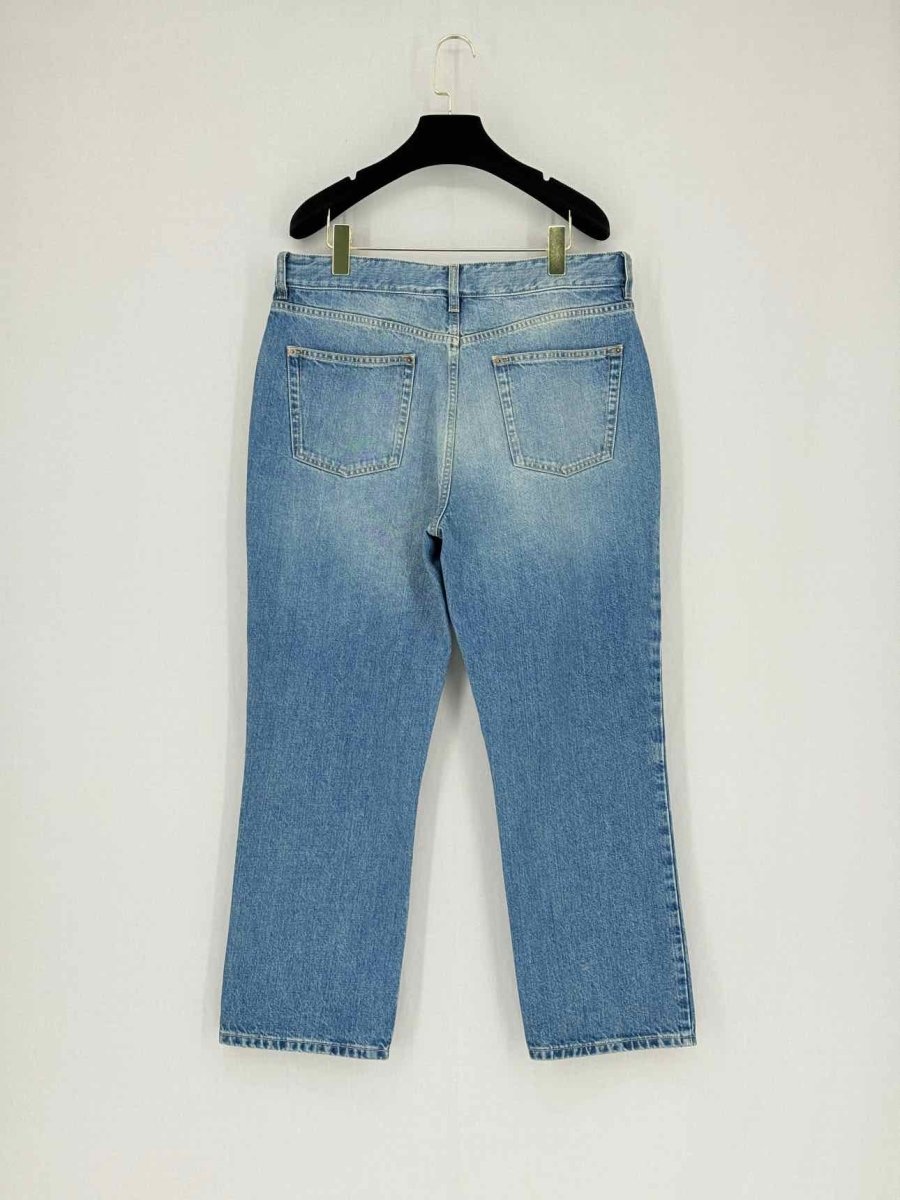 LOUIS VUITTON Monogram Patch Blue Size 44 Jeans