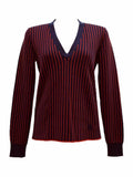 LOUIS VUITTON Navy Blue & Red Size XSmall Jumper