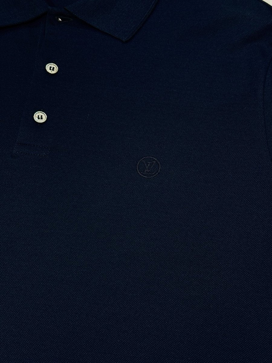 LOUIS VUITTON Navy Blue Size Medium Polo Shirt