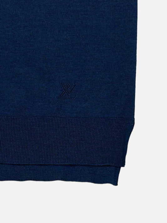 LOUIS VUITTON Navy Blue w/ Black Size XSmall Top