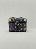 LOUIS VUITTON Nice Black Multicolor Vanity Case