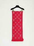 LOUIS VUITTON Red Logomania Scarf