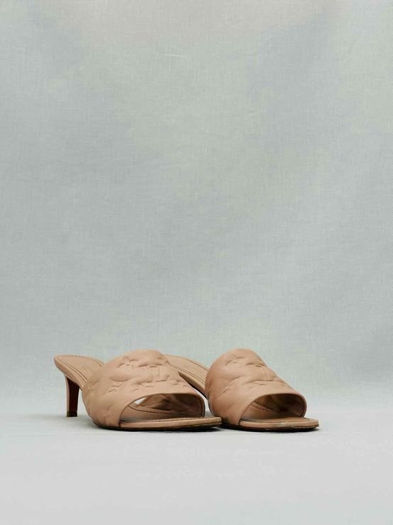 LOUIS VUITTON Revival Pink Monogram Size EU 38 Mules