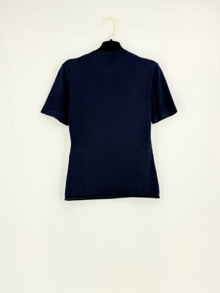 LOUIS VUITTON Sequin Navy Blue Size XSmall Top