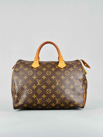 LOUIS VUITTON Speedy Brown Monogram Top Handle