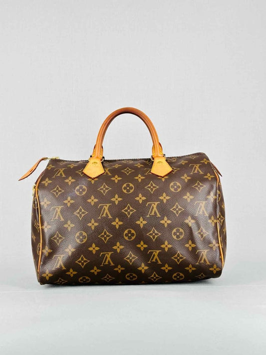 LOUIS VUITTON Speedy Brown Monogram Top Handle