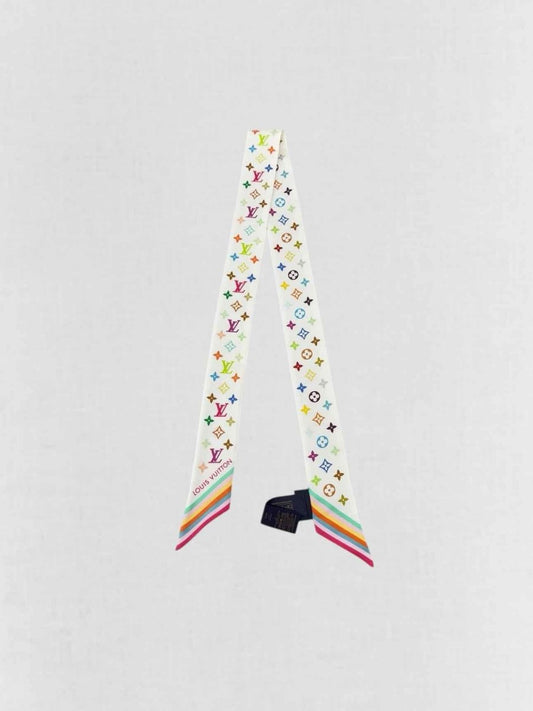 LOUIS VUITTON White Multicolor Monogram Twill