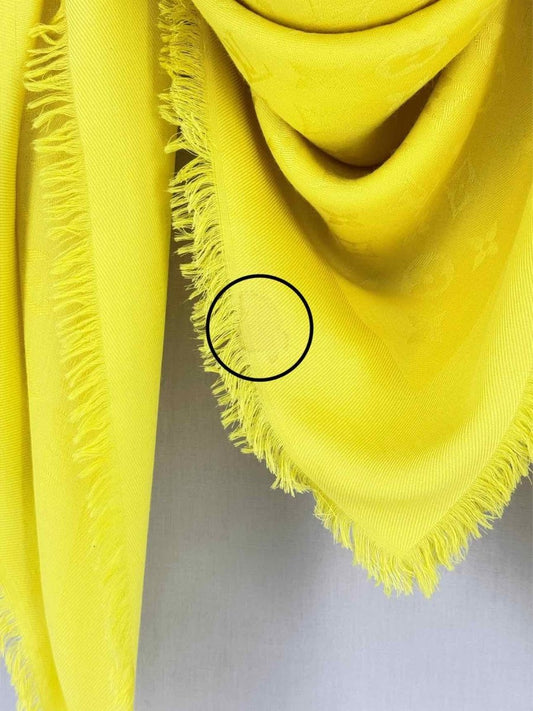 LOUIS VUITTON Yellow Monogram Scarf