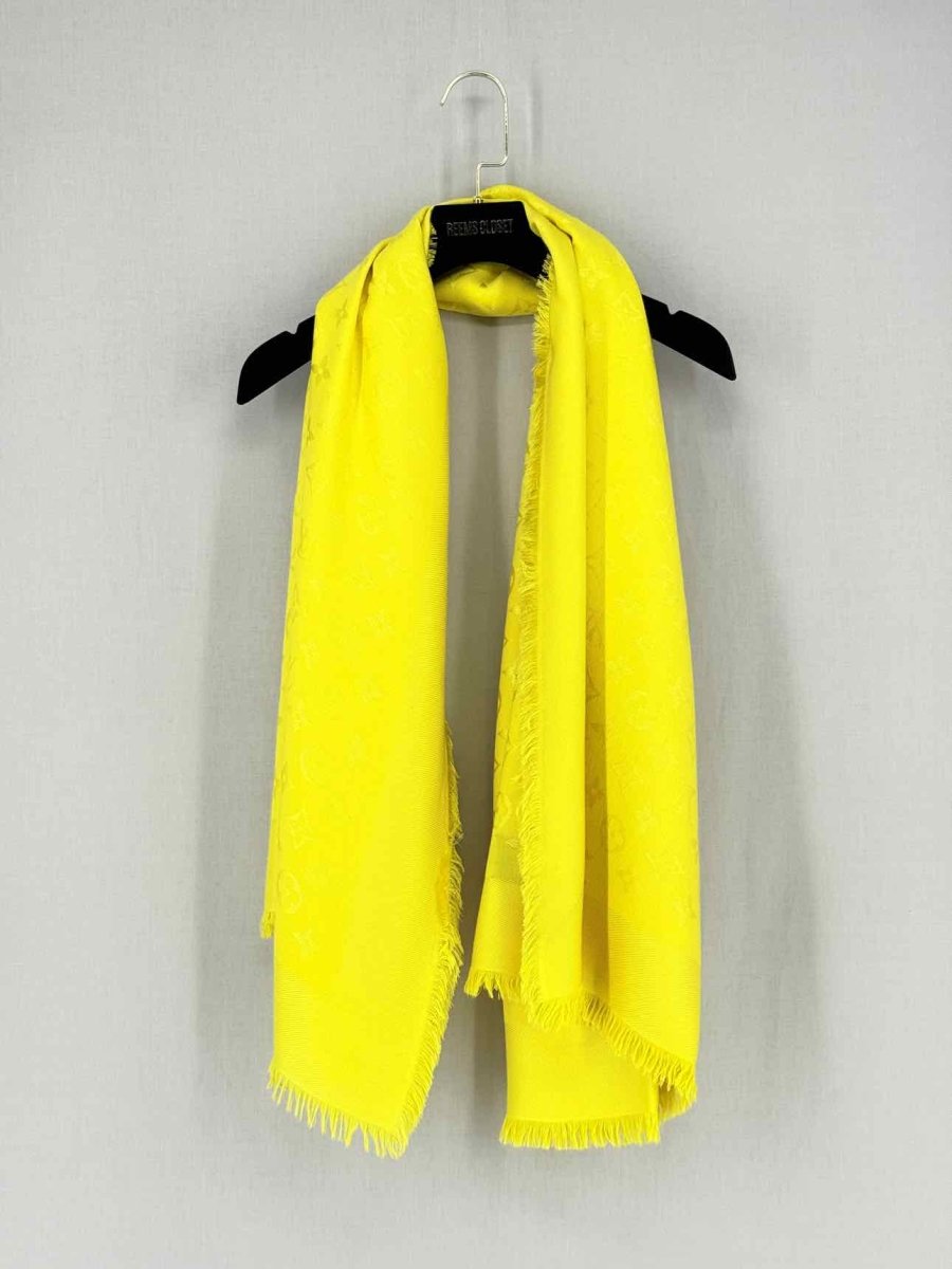 LOUIS VUITTON Yellow Monogram Scarf
