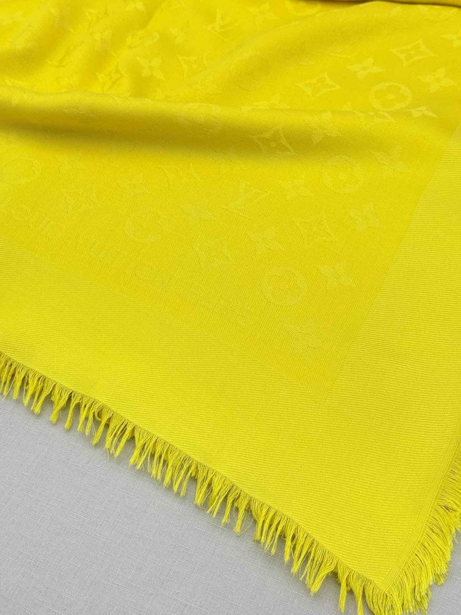 LOUIS VUITTON Yellow Monogram Scarf