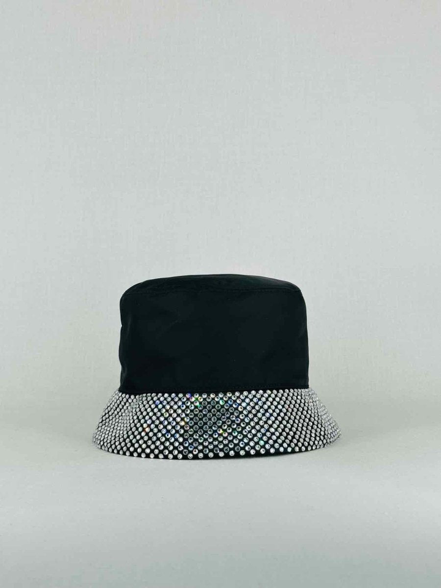 PRADA Black Crystal Embellished Hat