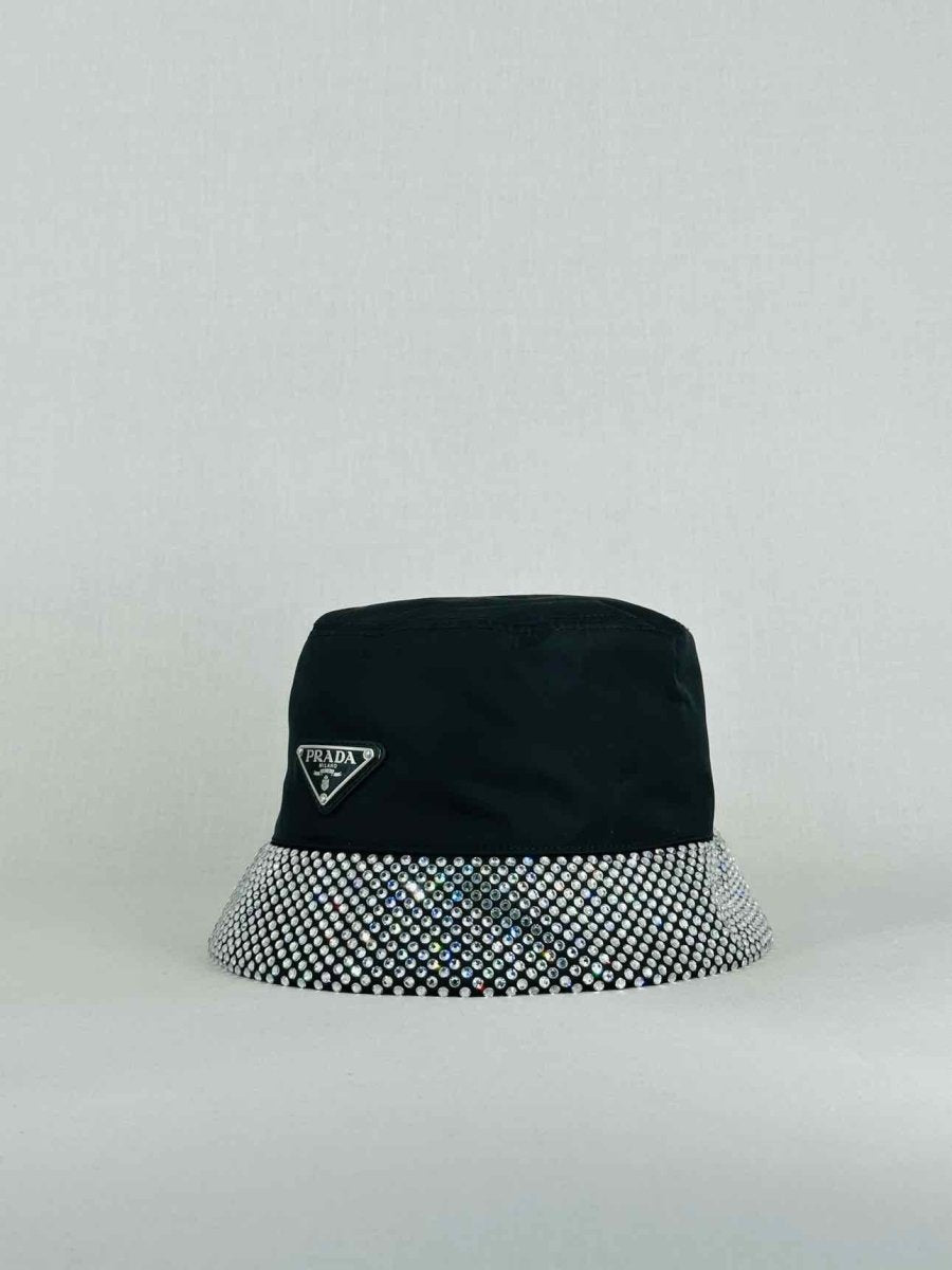 PRADA Black Crystal Embellished Hat