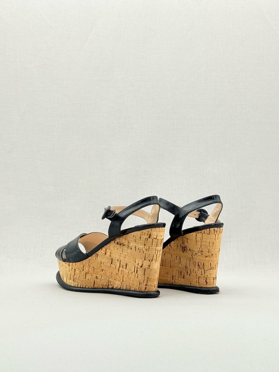 PRADA Black Size EU 37.5 Wedges