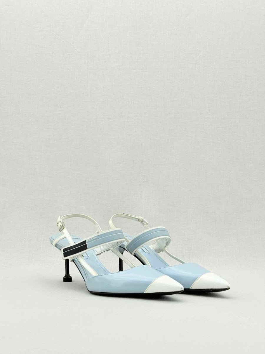 PRADA Light Blue & White Size EU 38 Pumps