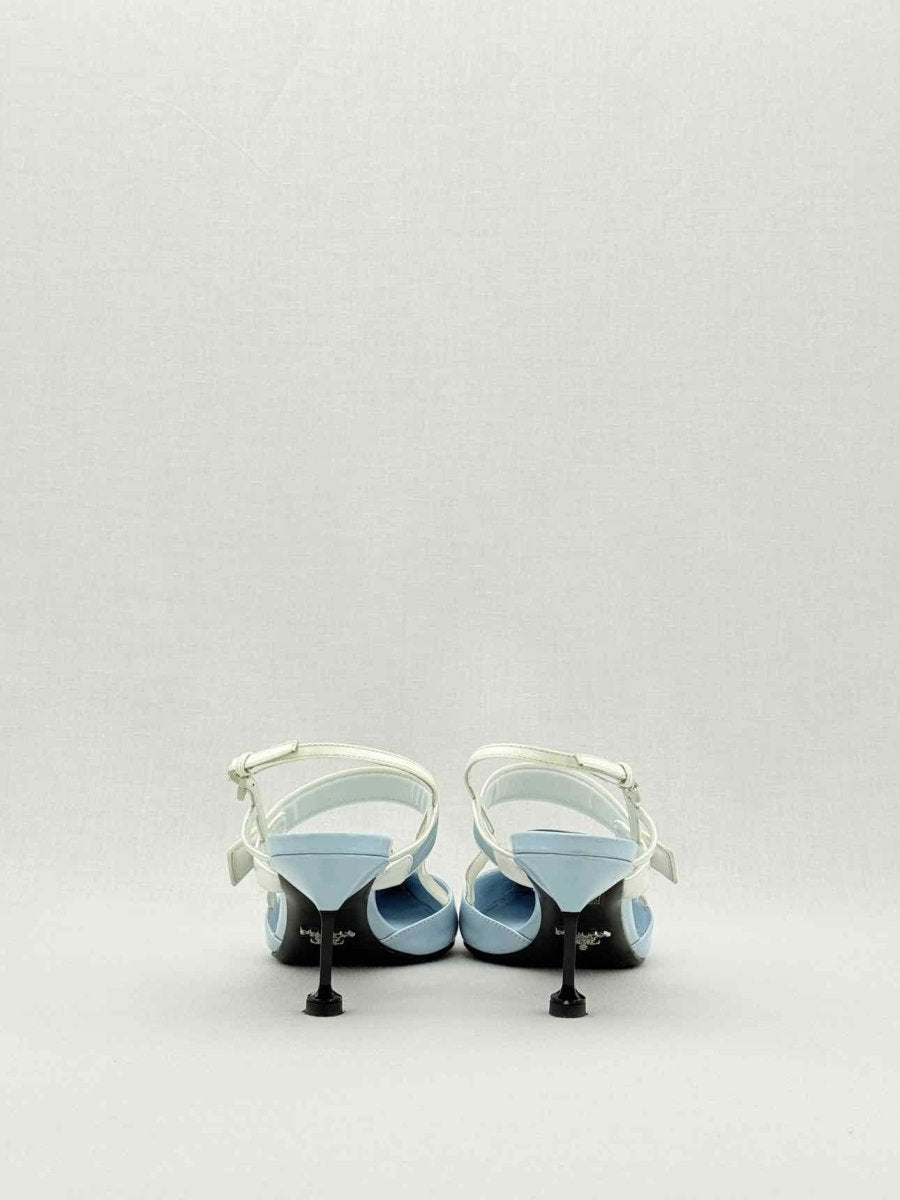 PRADA Light Blue & White Size EU 38 Pumps