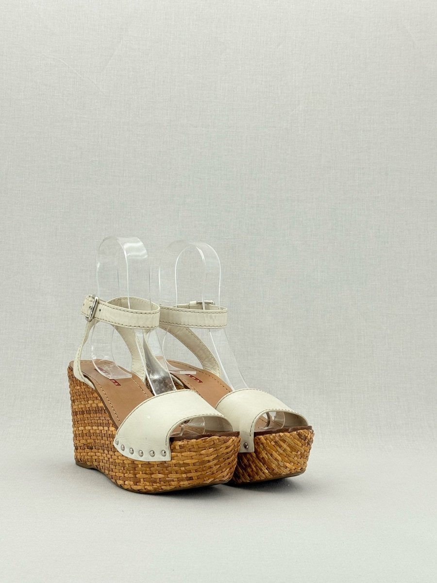PRADA Espadrille White Size EU 38.5 Wedges