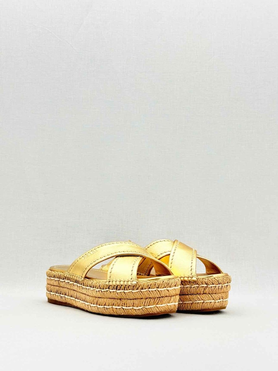 PRADA Metallic Gold Size EU 36 Platform