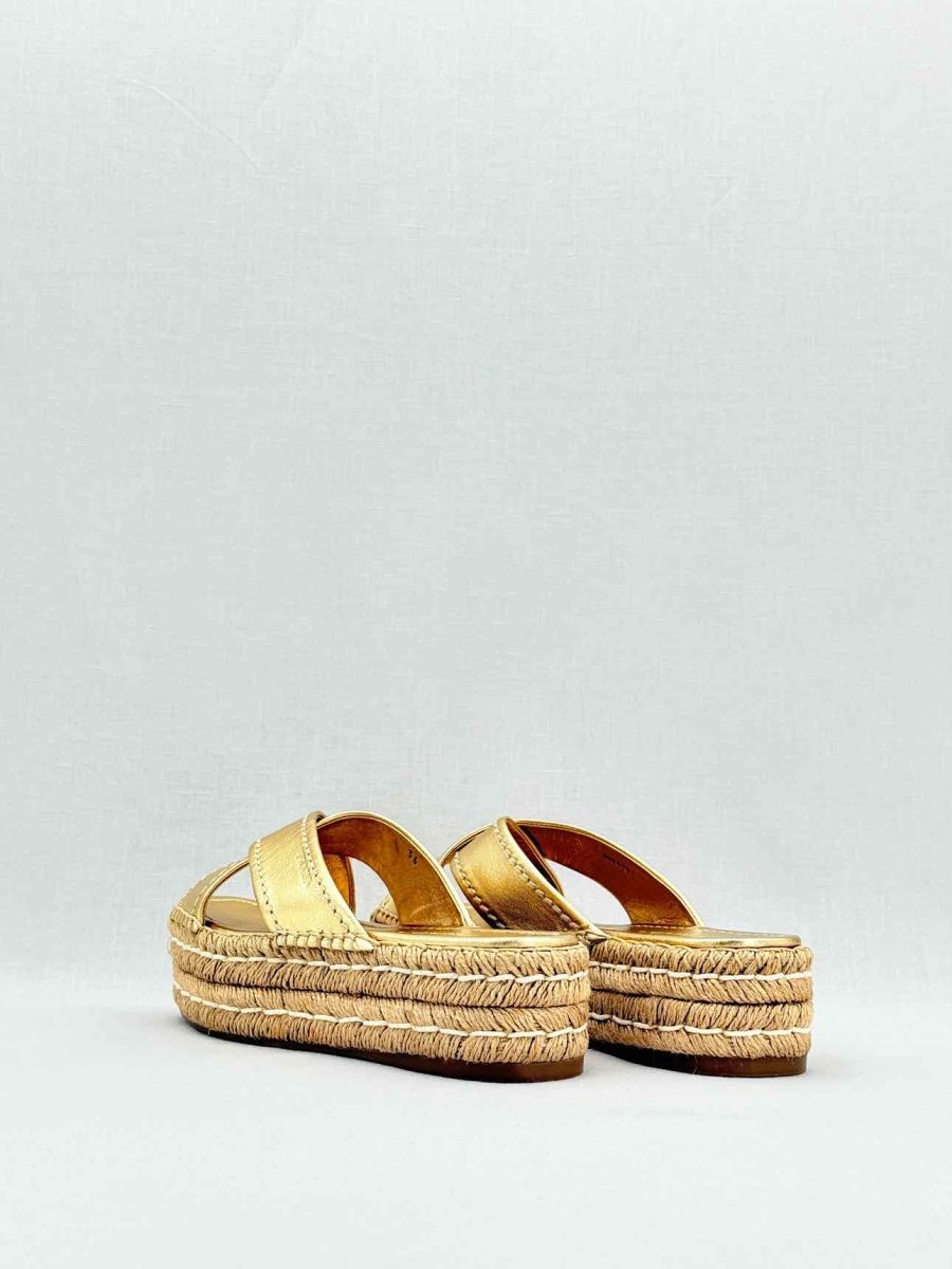 PRADA Metallic Gold Size EU 36 Platform