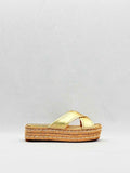PRADA Metallic Gold Size EU 36 Platform