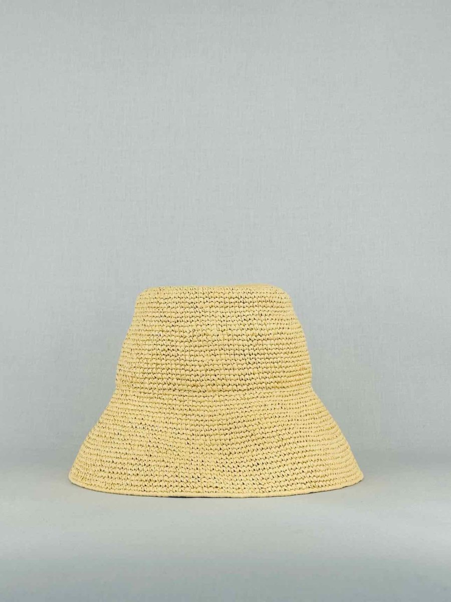 PRADA Natural Triangle Logo Hat