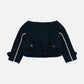 PRADA Cropped Navy Blue Patch Size US 8 Jacket