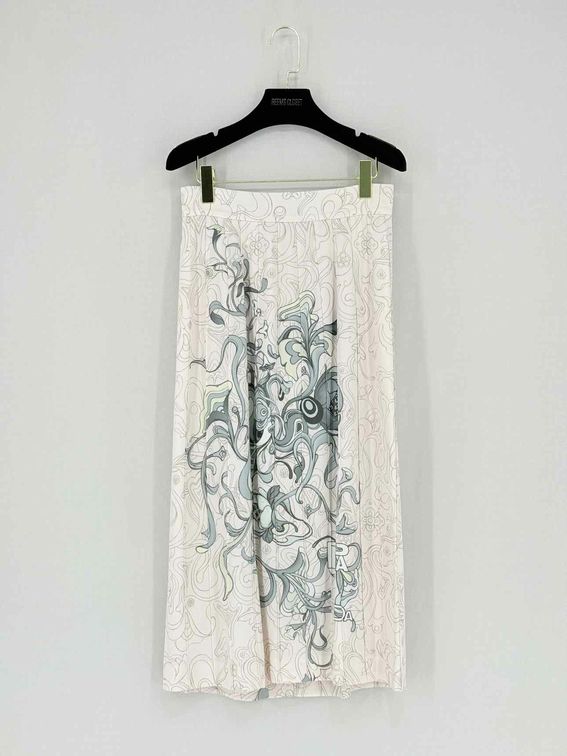 PRADA Pale Pink Printed Size US 4 Knee Length Skirt