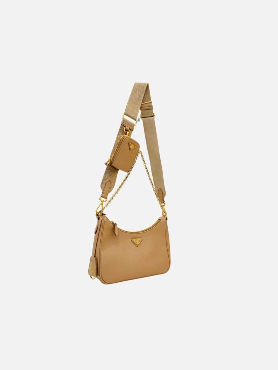 PRADA Re-edition 2005 Beige Shoulder Bag