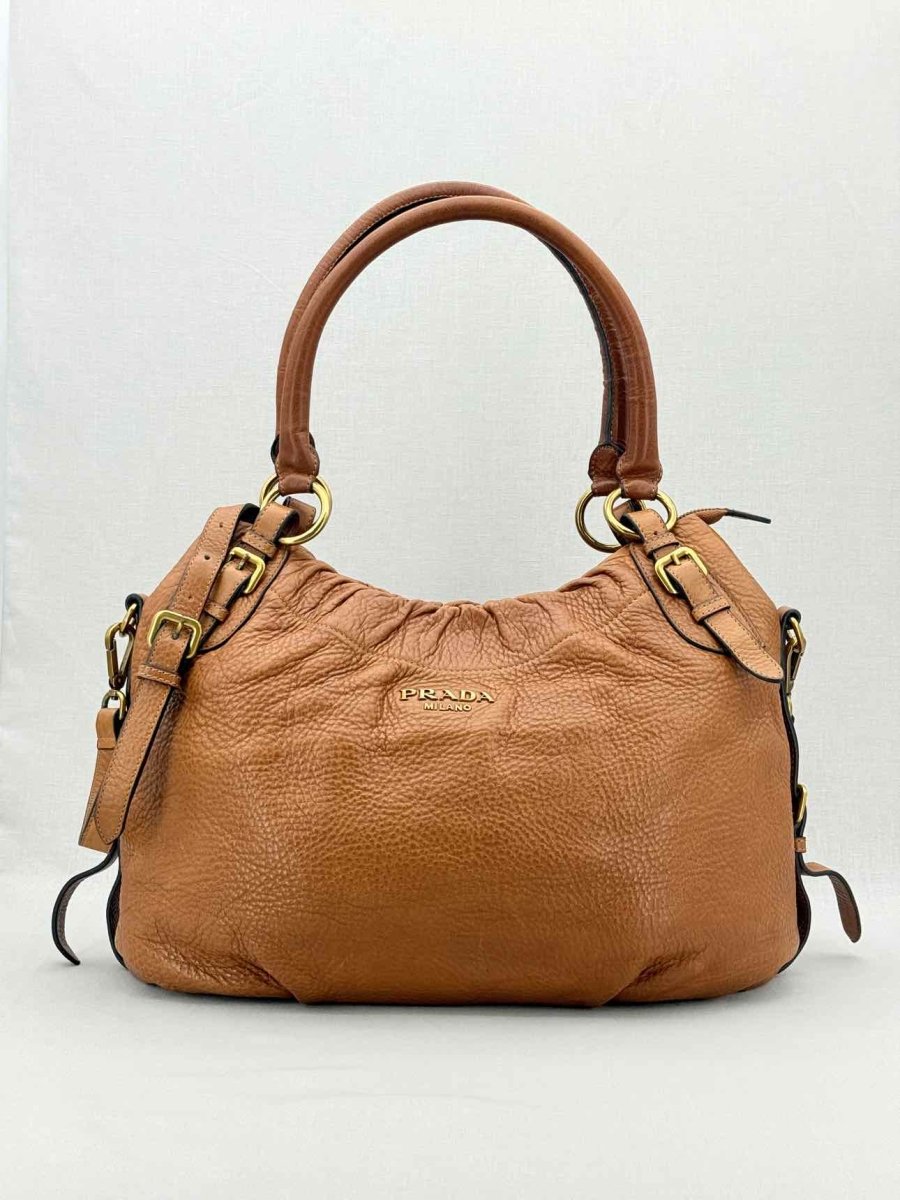 PRADA Signature Brown Shoulder Bag