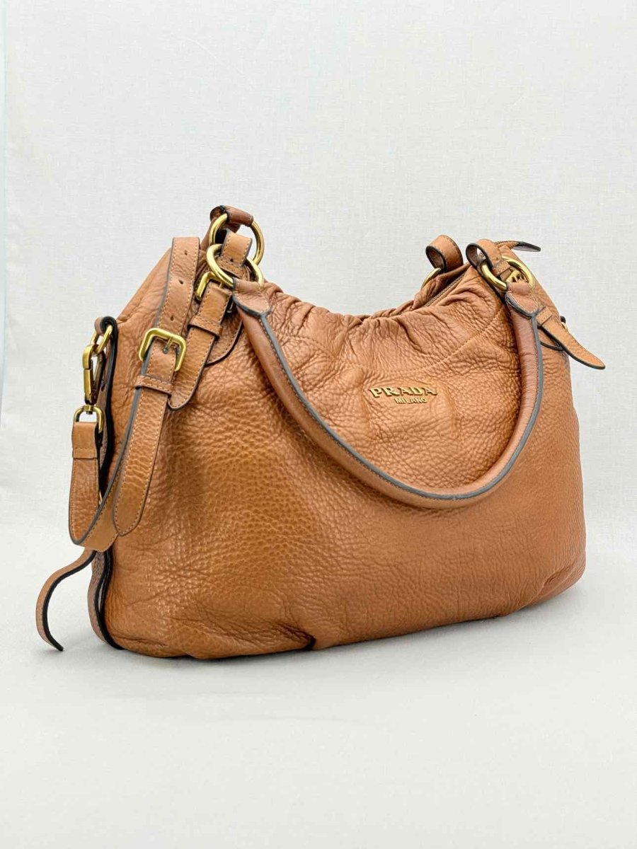 PRADA Signature Brown Shoulder Bag