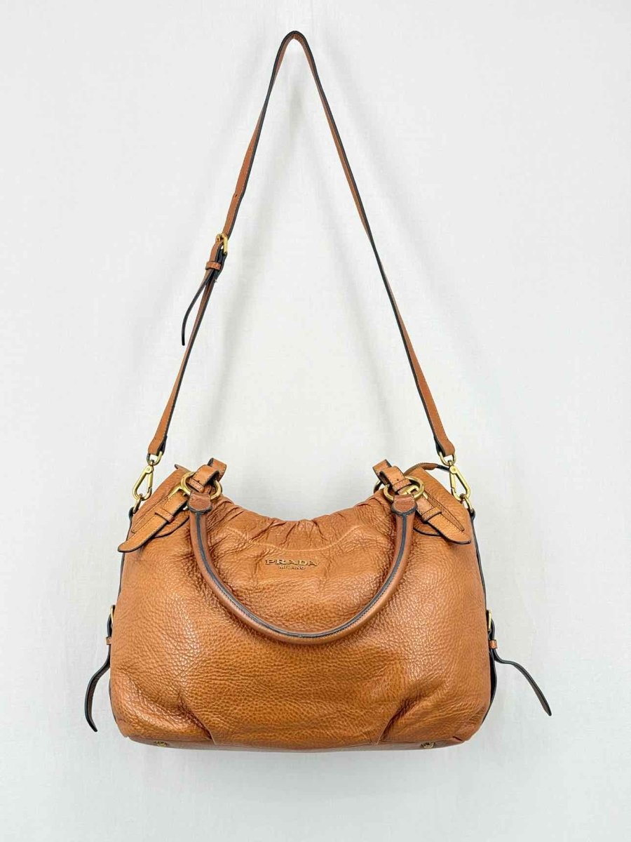 PRADA Signature Brown Shoulder Bag