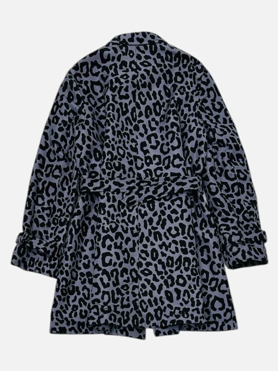 PRADA Single Breasted Grey & Black Size US 4 Coat