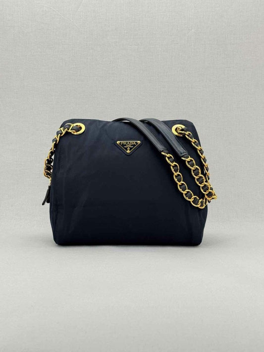 PRADA Tessuto Black Shoulder Bag