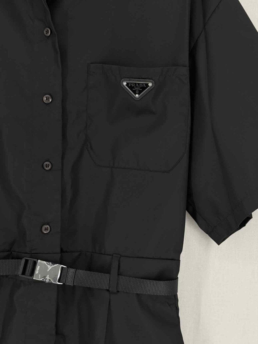 PRADA Triangle Logo Black Size US 4 Playsuit