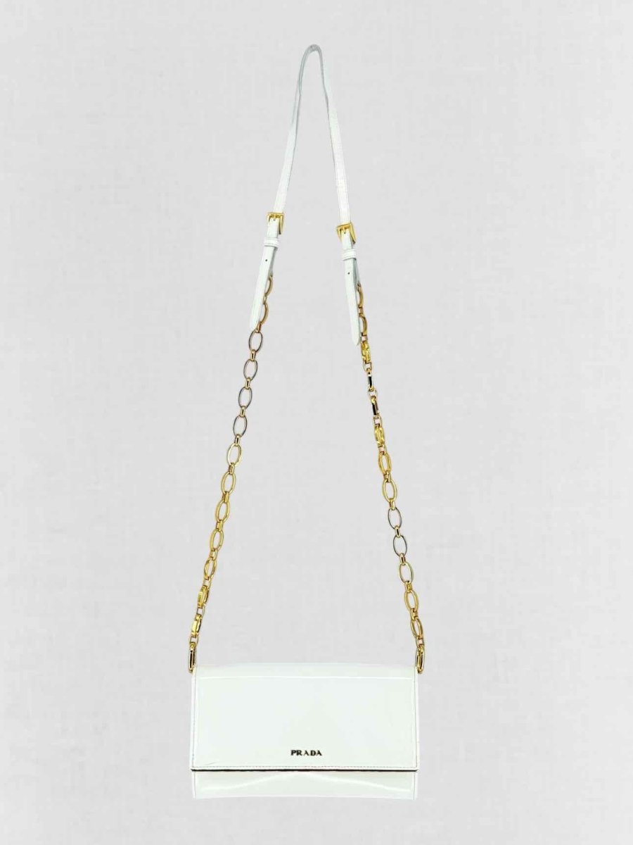 PRADA Wallet on Chain White Crossbody