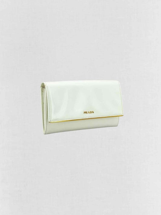 PRADA Wallet on Chain White Crossbody