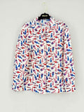 PRADA White Multicolor Size Small Shirt