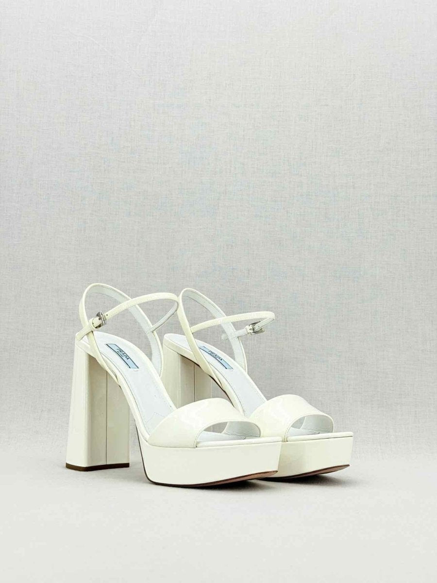 PRADA White Size EU 39 Platform Sandals