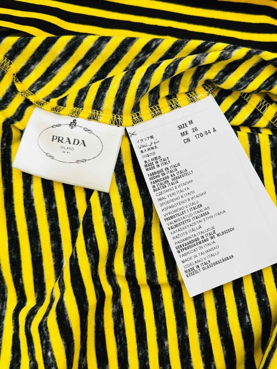 PRADA Yellow & Black Striped Size Medium Top
