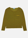 PRADA Yellow & Black Striped Size Medium Top
