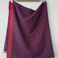 GUCCI Cotton Scarf in Bordeaux w/ Total Pattern