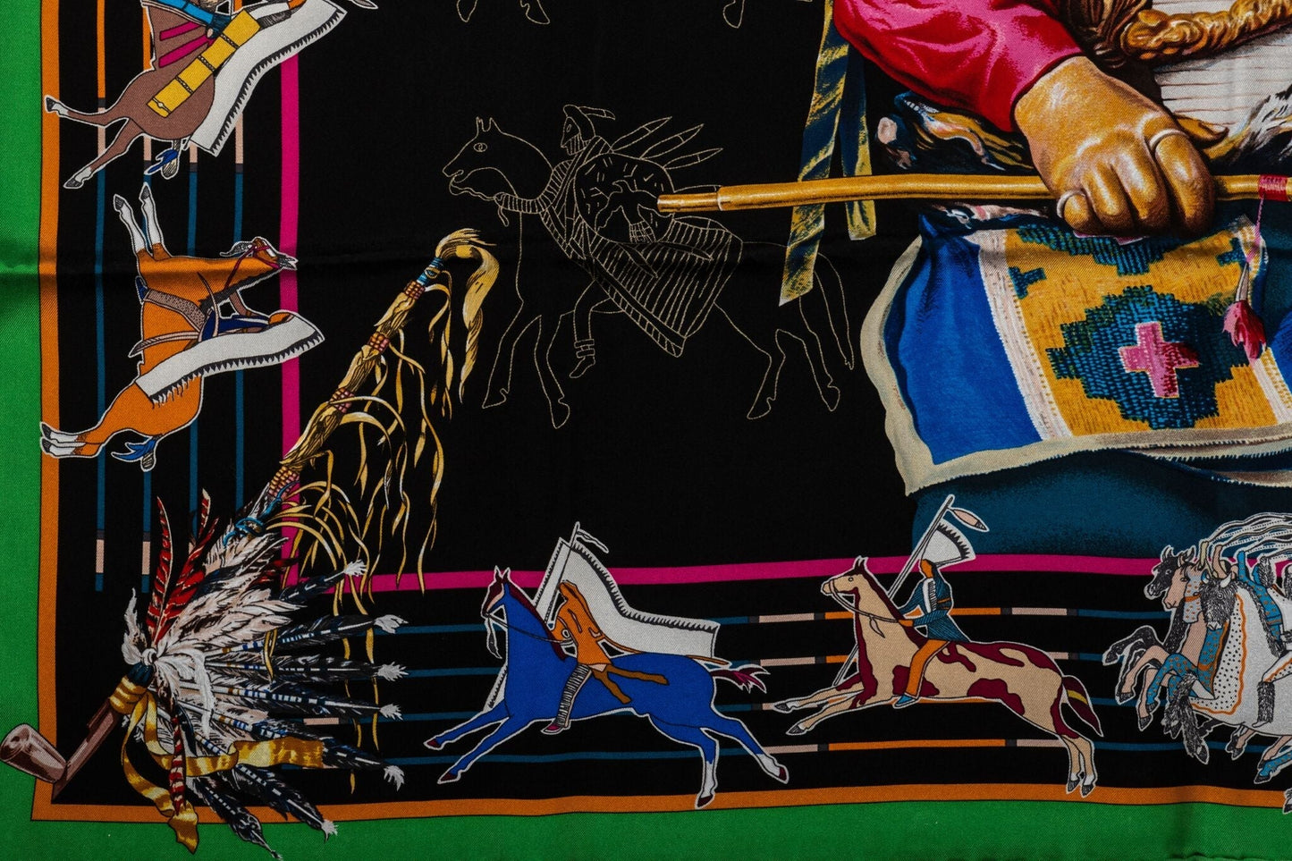 Hermes Black Pani la Shar Pawnee Scarf