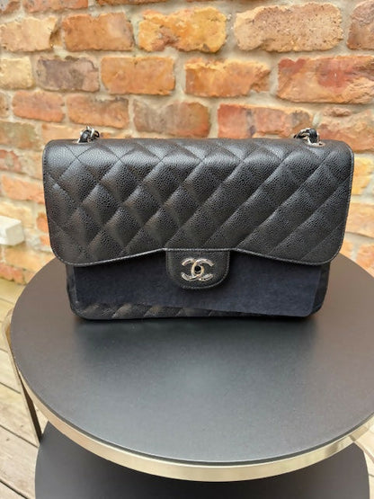 Chanel Classic Flap Caviar Jumbo - FULL SET