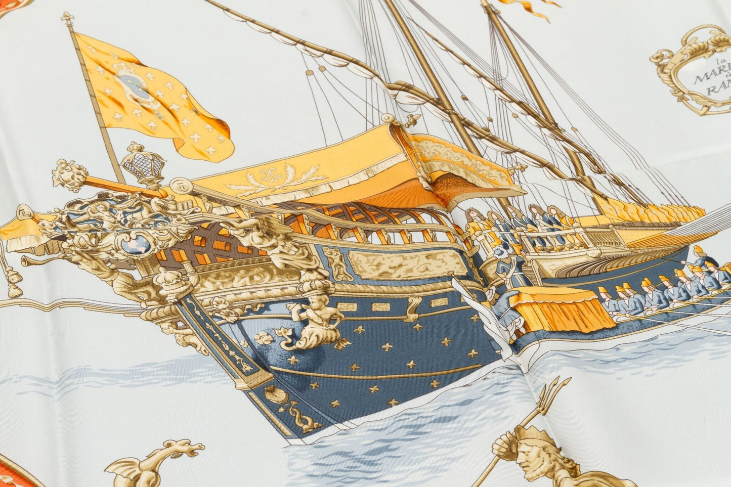 Hermes "La Marine a Rames" Silk Scarf