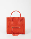 Celine Orange Suede Medium Luggage Phantom Bag