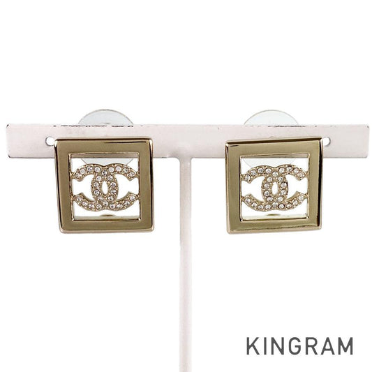 CHANEL COCO Mark rhinestone earring