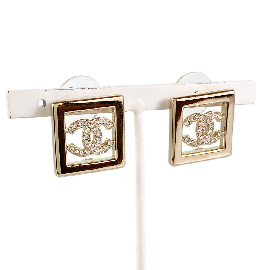 CHANEL COCO Mark rhinestone earring