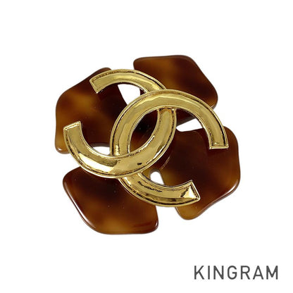 CHANEL COCO Mark Tortoiseshell pattern Brooch