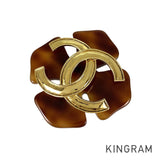 CHANEL COCO Mark Tortoiseshell pattern Brooch