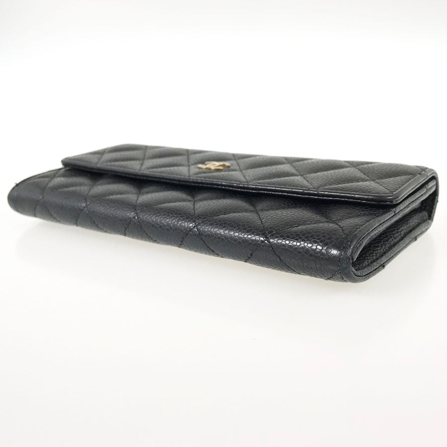 CHANEL Matrasse COCO Mark Gold Hardware purse lid