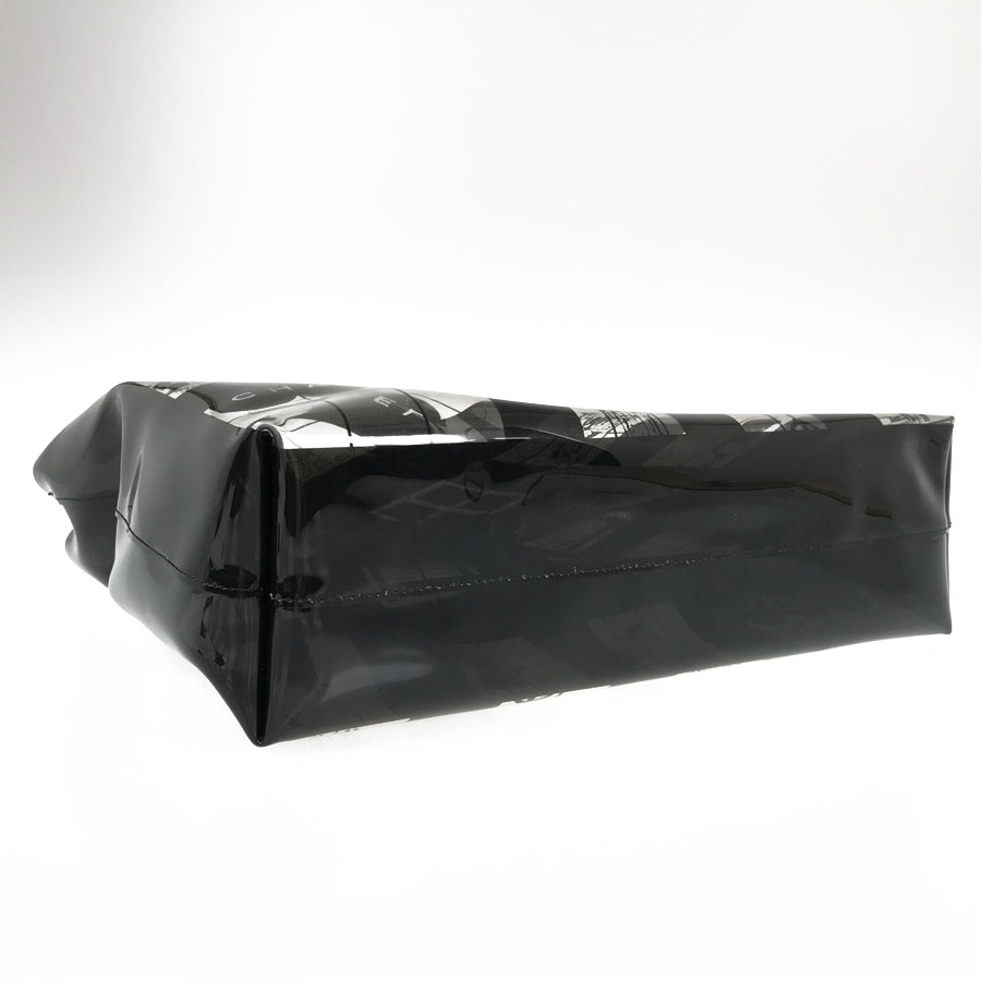 CHANEL Windows Line Plastic Chain Plastics Tote Bag